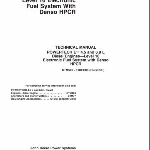 John Deere CD4045 Electronic Fuel system CTM502 en