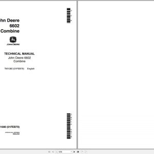 John Deere Combine 6602 Technical Manual TM1080