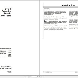 John Deere Combine CTS II Technical Manual TM1752