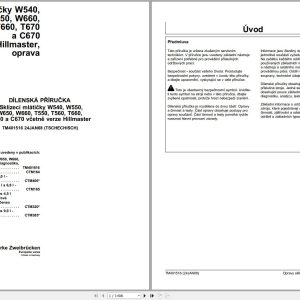 John Deere Combine Harvesters W540 T670 - C670 Workshop Manual TM4015168
