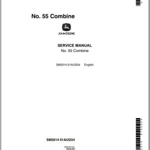 John Deere Combine No. 55 Service Manual SM2014