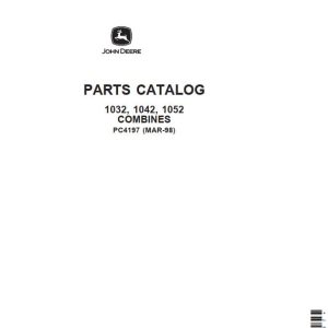 John Deere Combines 1032 1042 1052 Parts Catalog