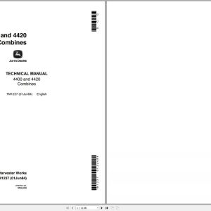 John Deere Combines 4400 4420 Technical Manual TM1237