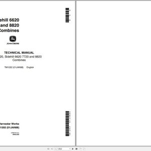John Deere Combines Side Hill 6620 7720 8820 Technical Manual TM1202