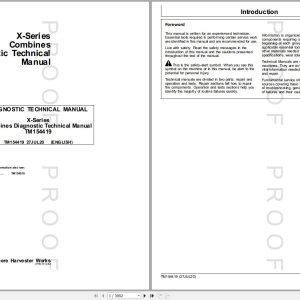 John Deere Combines X-Series Diagnostic Technical Manual TM154419 07.2020