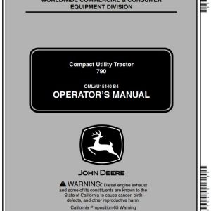 John Deere Compact Utility Tractor 790 Operator's Manual EN ES