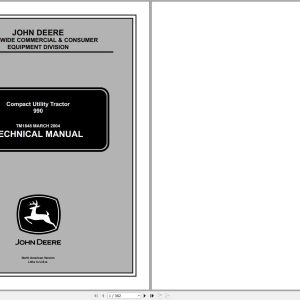 John Deere Compact Utility Tractor 990 Technical Manual TM1848 03.2004