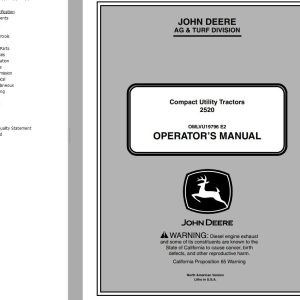 John Deere Compact Utility Tractors 2520 Operator's Manual