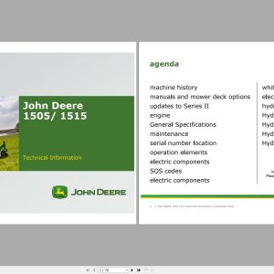 John Deere Continent 1505 1515 Technical Manual 12.2010