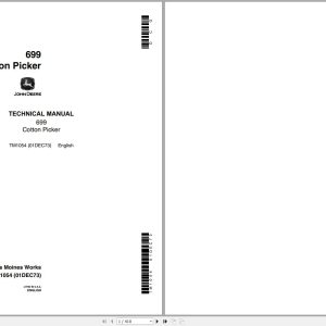 John Deere Cotton Picker 699 Technical Manual TM1054