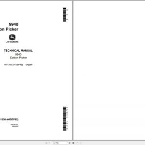John Deere Cotton Picker 9940 Technical Manual TM1356