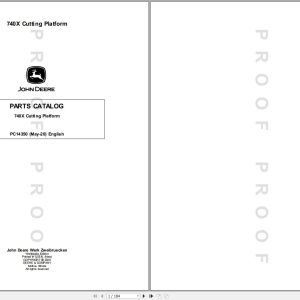 John Deere Cutting Platform 740X Parts Catalog PC14350 05.2020