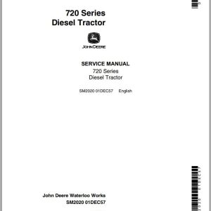 John Deere Diesel Tractor 720 Series Service Manual SM2020
