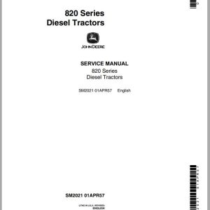 John Deere Diesel Tractor 820 Series Service Manual SM2021