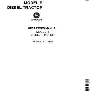 John Deere Diesel Tractor R Operators Manual