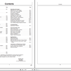 John Deere Ejector Scrapers 1412E 1810E 1814E Operation & Maintenance Manual OMCM2010