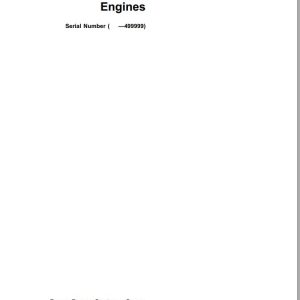 John Deere Engine 6076 Technical Manual CTM6