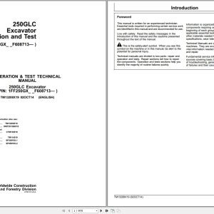 John Deere 250G Excavator Repair Manual