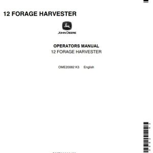 John Deere Forage Harvester 12 Operators Manual