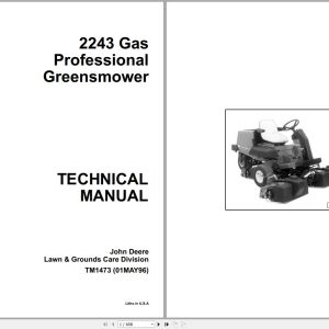 John Deere Gas Professional Greenmover 2243 Technical Manual TM1473