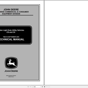 John Deere Gator Light Duty Utility Vehicles CS CX Technical Manual TM2119 09.2005