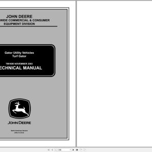 John Deere Gator Utility Vehicles Turf Gator Technical Manual TM1686 11.2003