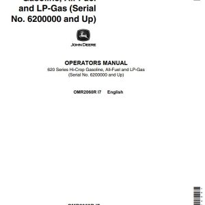 John Deere Hi-Crop Gasoline All-Fuel and LP-Gas Tractor 620 Series Operators Manual