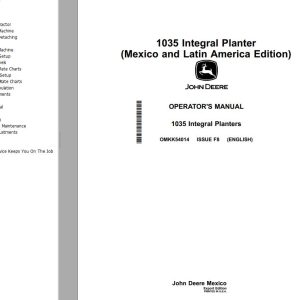 John Deere Integral Planters 1035 Operator's Manual