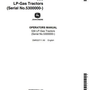 John Deere LP-Gas Tractors 530 Operators Manual
