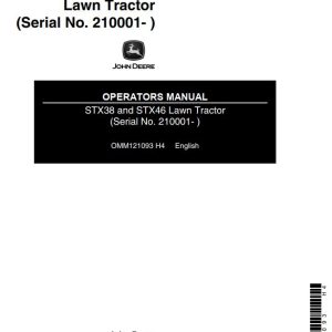 John Deere Lawn Tractor STX38 STX46 Operators Manual