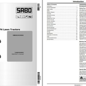John Deere Lawn Tractors 107S 107H Operator's Manual