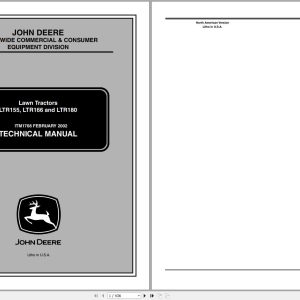 John Deere Lawn Tractors LTR155 LTR166 LTE180 Technical Manual TM1768 02.2002