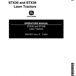 John Deere Lawn Tractors STX30 STX38 Operators Manual