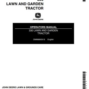 John Deere Lawn and Garden Tractor 330 Operators Manual