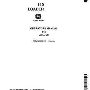 John Deere Loader 110 Operators Manual