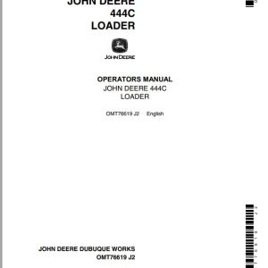 John Deere Loader 444C Operator's Manual OMT76619 J2