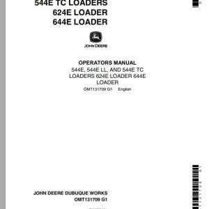John Deere Loader 544E-644E Operator's Manual OMT131709 G1