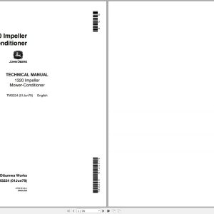 John Deere Mower-Conditioners 1320 Impeller Technical Manual TM3224