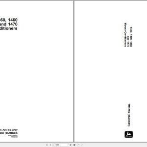 John Deere Mower-Conditioners 1350 1360 1460 1470 Technical Manual TM3268 08.2003
