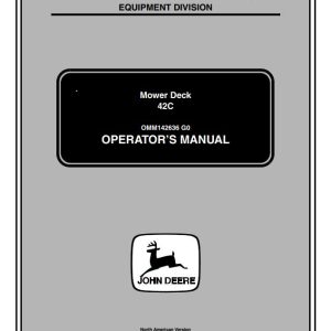 John Deere Mower Desk 42C SN 035001 Operator's Manual OMM142636 G0 2000