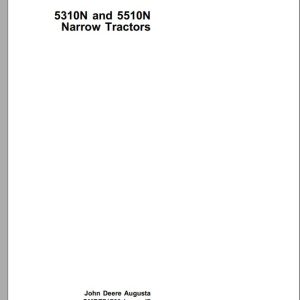John Deere Narrow Tractors 5310N 5510N Operator's Manual OMRE71739 J
