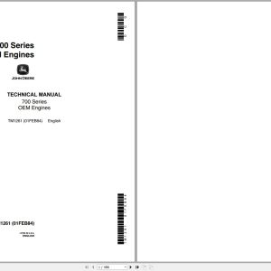 John Deere OEM Engines 700 Series Technical Manual TM1261