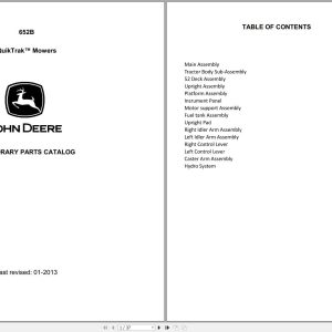 John Deere Pickup for SPFH 645C Parts Catalog PC4543 11.2010
