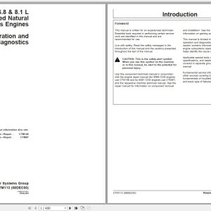John Deere PowerTech 6.8L 8.1L Compressed Natural Gas Engines Operation and Diagnostics Manual CTM113