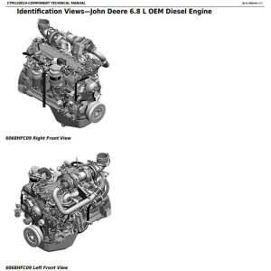 John Deere PowerTech 6068 Diesel Engine Service Manual CTM120019