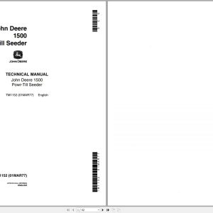 John Deere Powr-Till Seeder 1500 Technical Manual TM1152