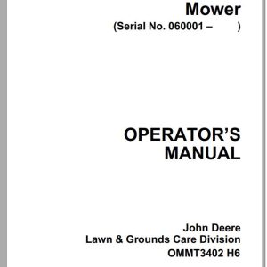 John Deere Professional Utility Mower 2653A Diesel SN 060001 Operator's Manual OMMT3402 H6