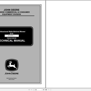 John Deere Professional Walk-Behind Mower G15 Technical Manual TM2242 12.2005