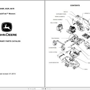 John Deere QuikTrak Mowers Temporary 625B Parts Catalog 01.2013