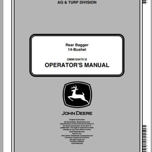 John Deere Rear Bagger 14-Bushel Operator's Manual OMM154475 I2 2012